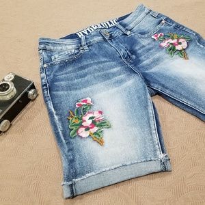 Embroidered Bermuda Shorts